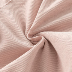 Dave&Bella Toddler Girls Pink/Milky Coffee Cozy Cotton Casual Versatile Drawstring Pants
