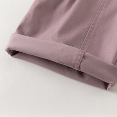 Dave&Bella Toddler Girls Purple/Brown Cozy Ruffle Floral Embroidery Wide Leg Pants
