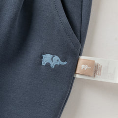 Dave&Bella Toddler Boys Blue Polo Collar Preppy Style Simple Pant Suits