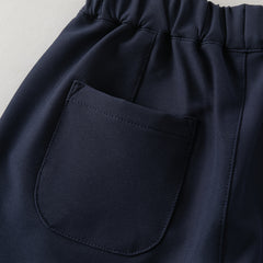Dave&Bella Toddler Boys Navy Simple Casual Versatile Soft Pants