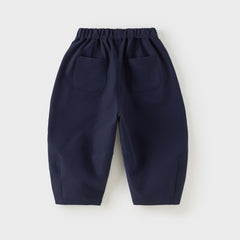 Dave&Bella Toddler Boys Navy Simple Casual Versatile Soft Pants
