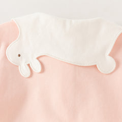 Dave&Bella Toddler Girls Pink Rabbit Polo Collar Soft Cute T-shirt