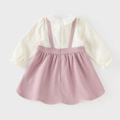 Dave&Bella Toddler Girls Purple Cute Doll Collar Cute A-line Dress