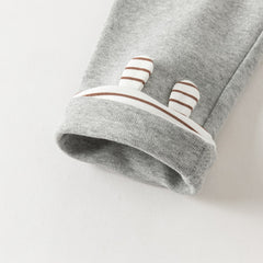 Dave&Bella Toddler Girls Pink/Light Gray Comfortable Versatile Leggings