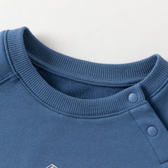 Dave&Bella Toddler Boys Blue Car Print Casual Soft Sweatshirt Tops
