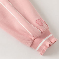 Dave&Bella Toddler Girls Pink/Light Gray Casual Comfortable Plain Pants