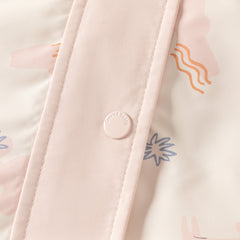 Dave&Bella Toddler Girls Pink/Purple Cute Print Waterproof Hooded Jackets