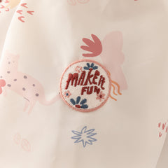 Dave&Bella Toddler Girls Pink/Purple Cute Print Waterproof Hooded Jackets