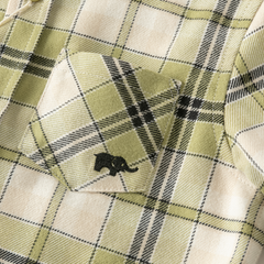 Dave&Bella Toddler Boys Yellow Green Plaid Cozy Cotton Casual Classic Shirts