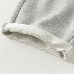 Dave&Bella Toddler Boys Light Grey Daily Simple Versatile Soft Pants