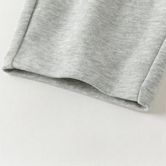 Dave&Bella Toddler Boys Light Grey Daily Simple Versatile Soft Pants