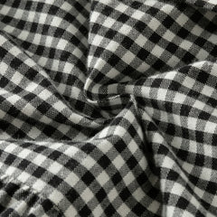 Dave&Bella Toddler Girls Black White Plaid Doll Collar Cozy Cotton Dress