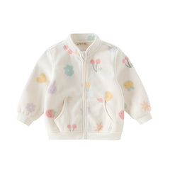 Dave&Bella Toddler Girls’ Fleece Jacket – Autumn 2025 New “Hug Jacket”