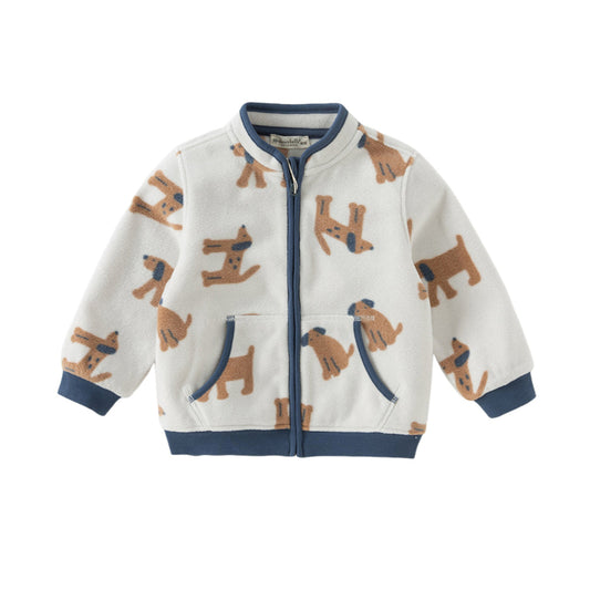 Dave&Bella Toddler Boys’ Fleece Jacket – Autumn 2025 New Release “Hug Jacket”