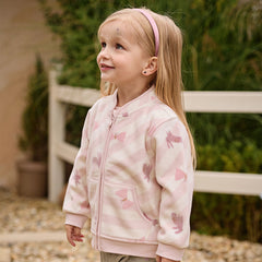 Dave&Bella Toddler Girls Multi-color&print Turtle Soft Fleece Jackets