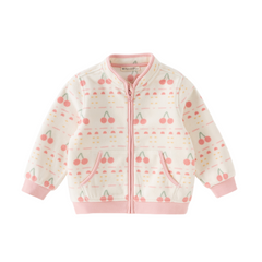 Dave&Bella Toddler Girls Multi-color&print Turtle Soft Fleece Jackets