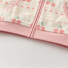 Dave&Bella Toddler Girls Multi-color&print Turtle Soft Fleece Jackets