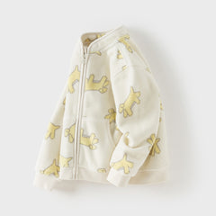 Dave&Bella Toddler Boys Cute Print Turtle Soft Fleece Jackets