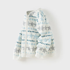 Dave&Bella Toddler Boys Cute Print Turtle Soft Fleece Jackets