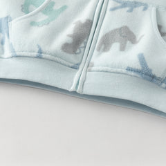 Dave&Bella Toddler Boys Cute Print Turtle Soft Fleece Jackets