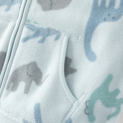 Dave&Bella Toddler Boys Cute Print Turtle Soft Fleece Jackets