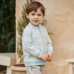 Dave&Bella Toddler Girls/Boys Stylish Wave Print Outwear Lightweight Fleece Jackets