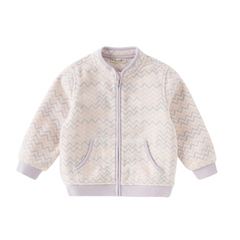 Dave&Bella Toddler Girls/Boys Stylish Wave Print Outwear Lightweight Fleece Jackets