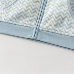 Dave&Bella Toddler Girls/Boys Stylish Wave Print Outwear Lightweight Fleece Jackets