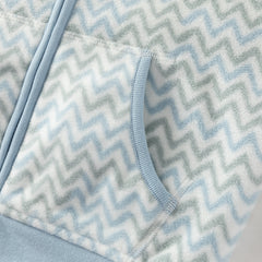 Dave&Bella Toddler Girls/Boys Stylish Wave Print Outwear Lightweight Fleece Jackets