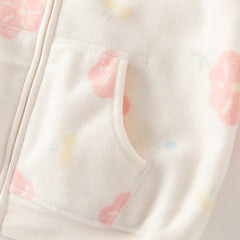 Dave&Bella Toddler Girls’ Fleece Jacket – Cute Print “Hug Jacket”