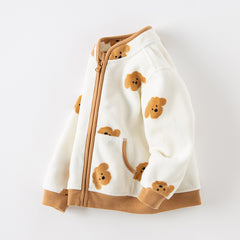 Dave&Bella Toddler Boys’ Fleece Jacket – Autumn 2025 New Release “Hug Jacket”