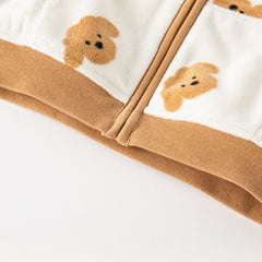 Dave&Bella Toddler Boys’ Fleece Jacket – Autumn 2025 New Release “Hug Jacket”