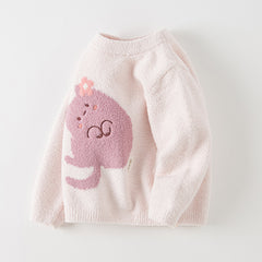 Dave&Bella Toddler Girls/Boys Autumn Soft Cute Animal Jacquard Chenille Sweater Tops