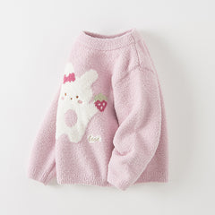 Dave&Bella Toddler Girls/Boys Autumn Soft Cute Animal Jacquard Chenille Sweater Tops