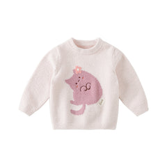Dave&Bella Toddler Girls/Boys Autumn Soft Cute Animal Jacquard Chenille Sweater Tops