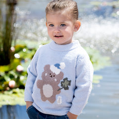Dave&Bella Toddler Girls/Boys Autumn Soft Cute Animal Jacquard Chenille Sweater Tops