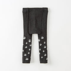 Dave&Bella Girls Autumn Dark Grey Rabbit Print Warm Footless Tights Leggings