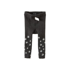 Dave&Bella Girls Autumn Dark Grey Rabbit Print Warm Footless Tights Leggings