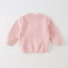 Dave&Bella Toddler Girls/Boys Playful Delicate Jacquard Chenille Sweater Tops