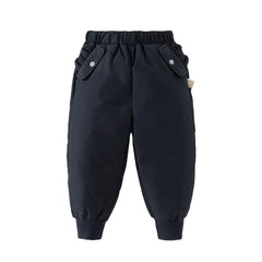 Dave&Bella Kids Girls/Boys Winter Versatile Outdoor Waterproof Cozy Drawstring Down Pant