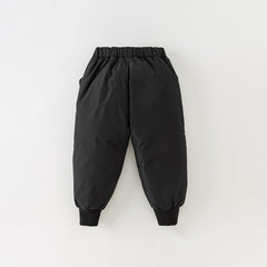 Dave&Bella Kids Girls/Boys Winter Versatile Outdoor Waterproof Cozy Drawstring Down Pant