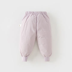 Dave&Bella Kids Girls/Boys Winter Versatile Outdoor Waterproof Cozy Drawstring Down Pant