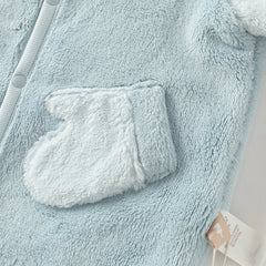 Dave&Bella Baby Boys/Girls Purple/Blue Plush Padded One-pieces Romper