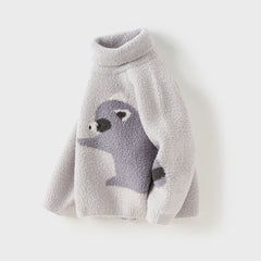 Dave&Bella Toddler Girls/Boys Adorable Animal Jacquard Chenille Turtle Sweaters