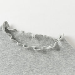 Dave&Bella Girls Autumn Toddler Grey/Purple Lace collar T-shirts Tops