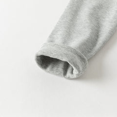 Dave&Bella Girls Autumn Toddler Grey/Purple Lace collar T-shirts Tops