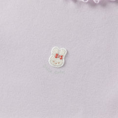 Dave&Bella Girls Autumn Toddler Grey/Purple Lace collar T-shirts Tops