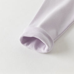 Dave&Bella Girls Autumn Toddler Grey/Purple Lace collar T-shirts Tops