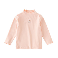 Dave&Bella Toddler Girls Multi-color Lightweight Lace-collar T-shirts Tops