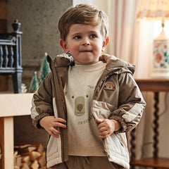 Dave&Bella Toddler Girls/Boys Playful Animal-style Windproof Warm Padded Hooded Coats